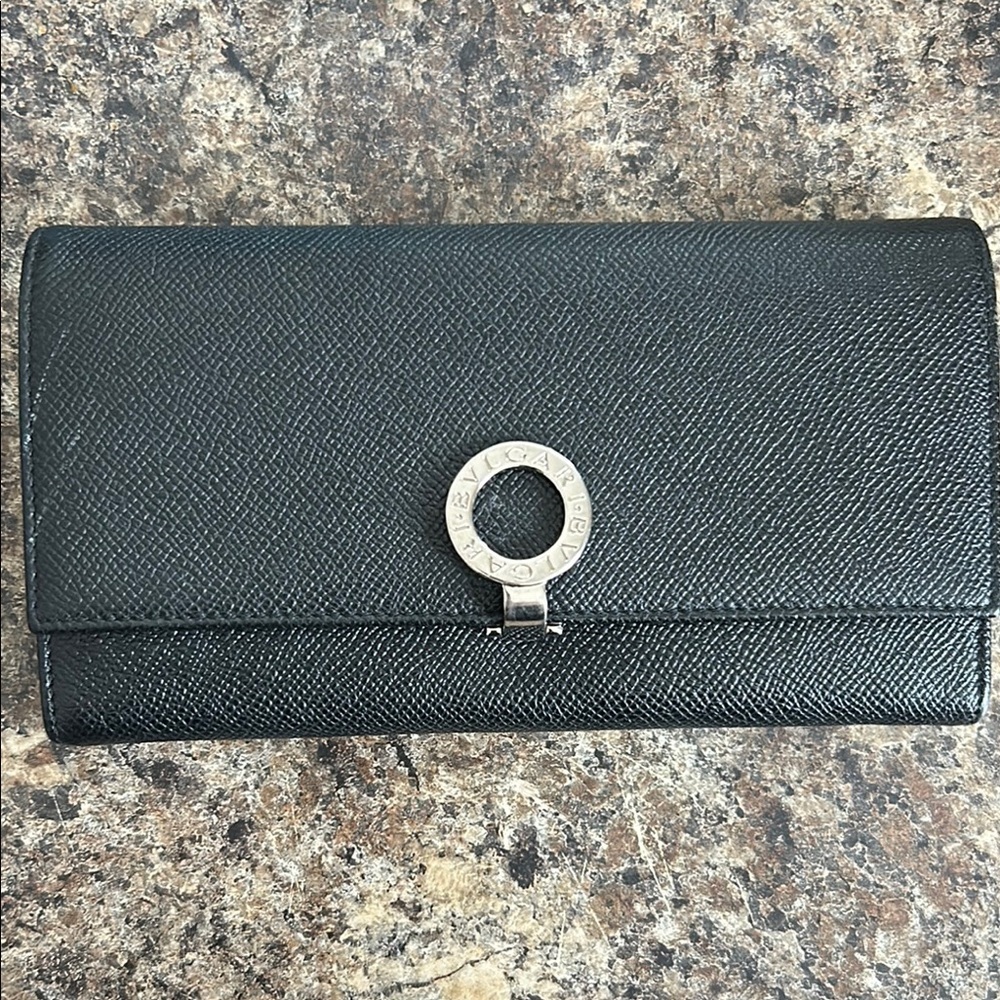 Bvlgari Black Leather Wallet